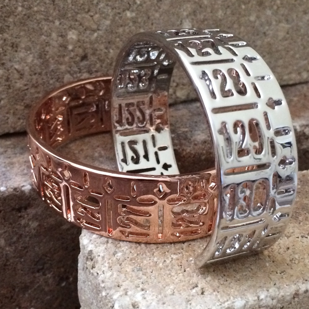 OPEN CUFF BRACELET / PLATINUM PLATED - Picture 5 of 8